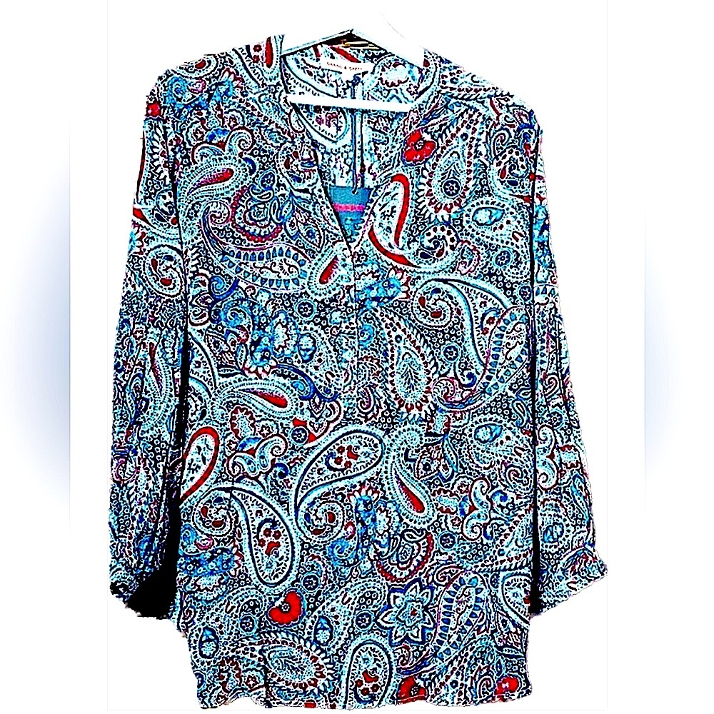 New Grand and Greene Peasant Blouse Size Large